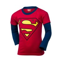 Tricou Superman cu maneca lunga rosu